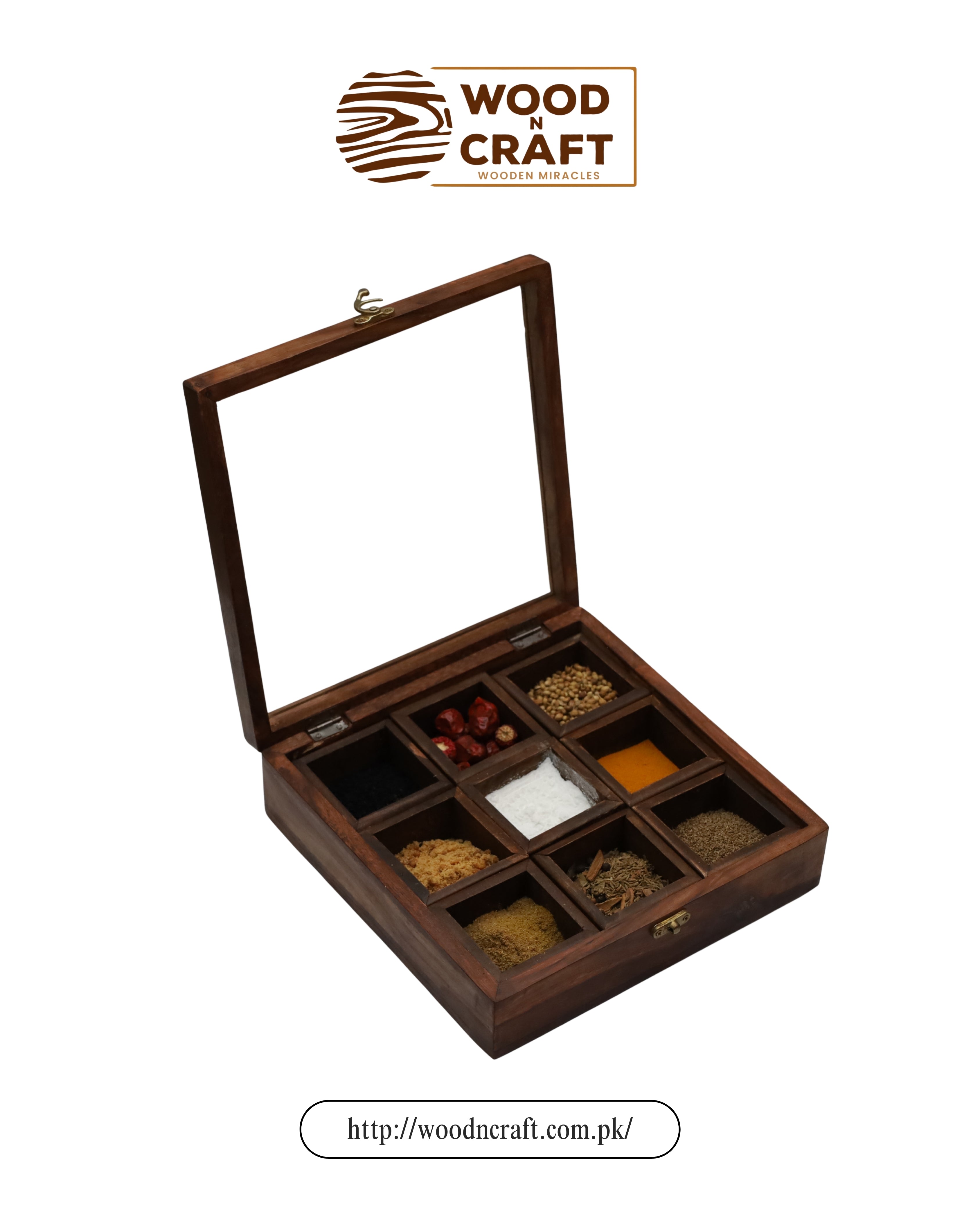 Wooden Masala Box