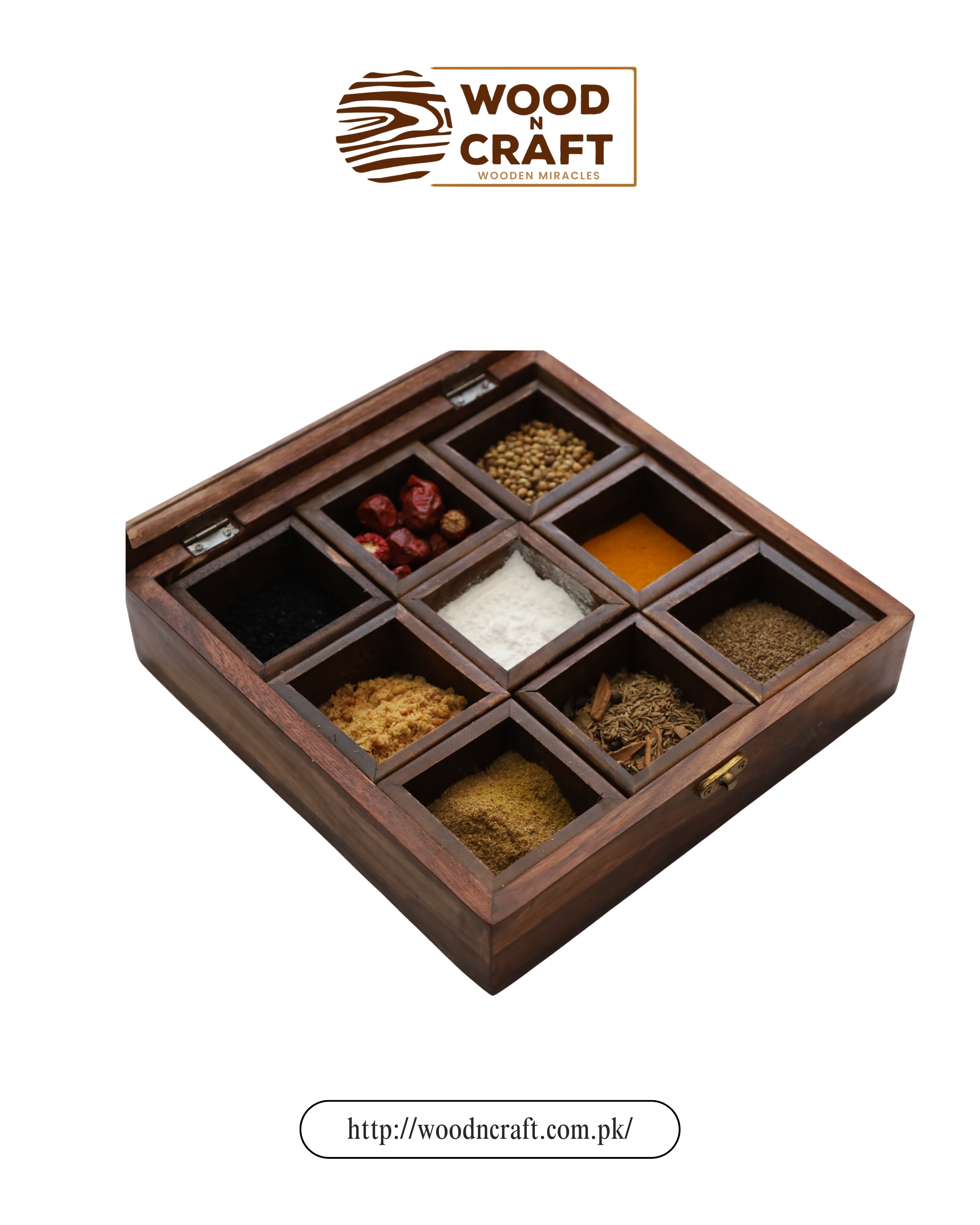 Wooden Masala Box