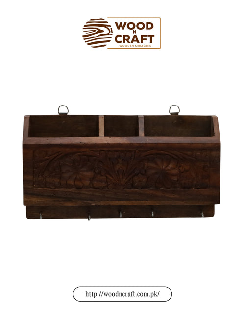 Multipurpose Wooden Wall Dual Mobile Holder