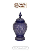 Candy Jar Single Blue Pottery Work