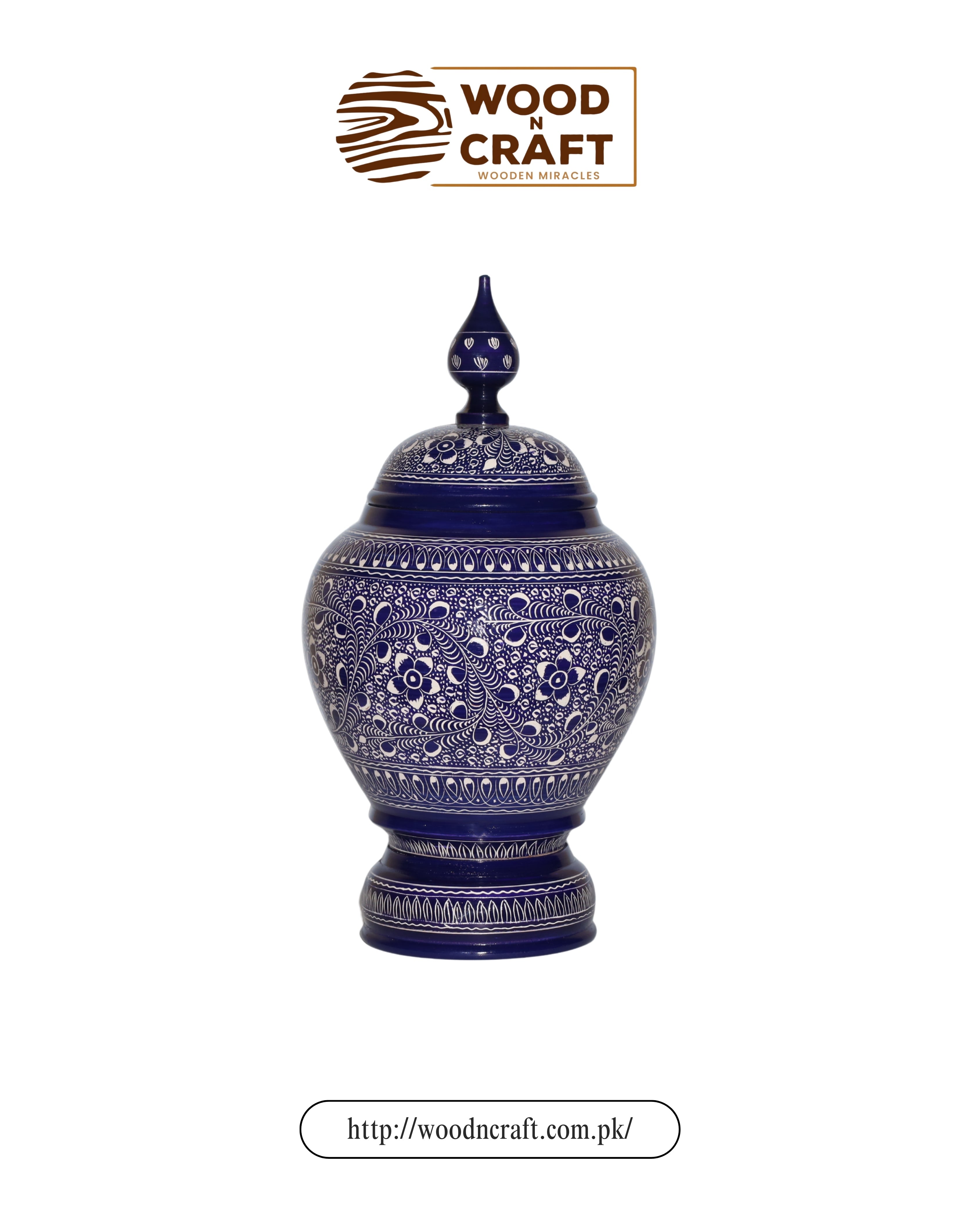 Candy Jar Single Blue Pottery Work