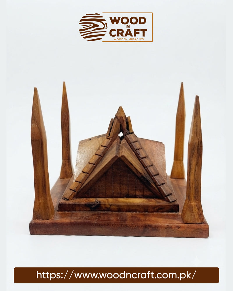 Wooden Faisal Mosque Souvenir Model