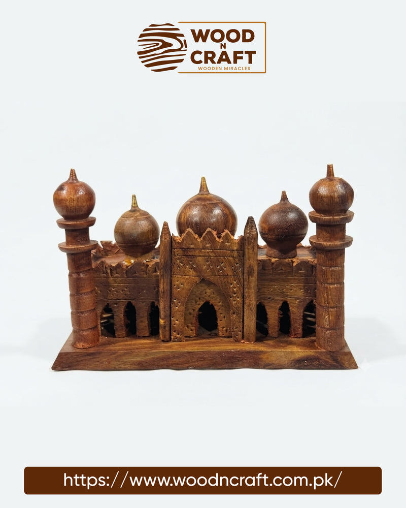 Handcrafted Wooden Badshahi Mosque Souvenir Model