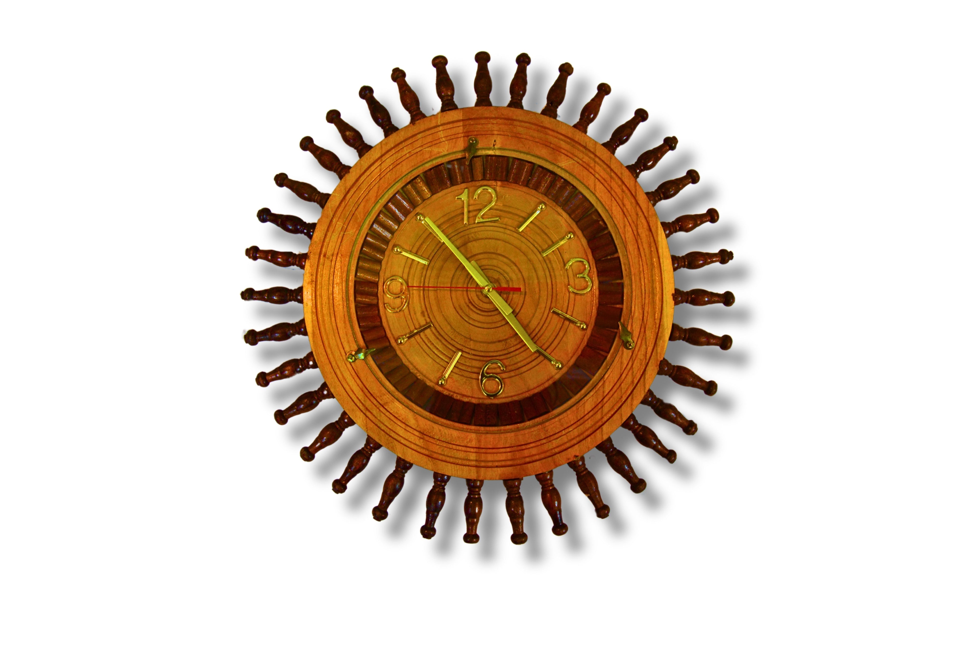 Wall Clock Yellow Dial