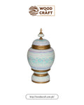 Candy Jar Single Naqshi Work White