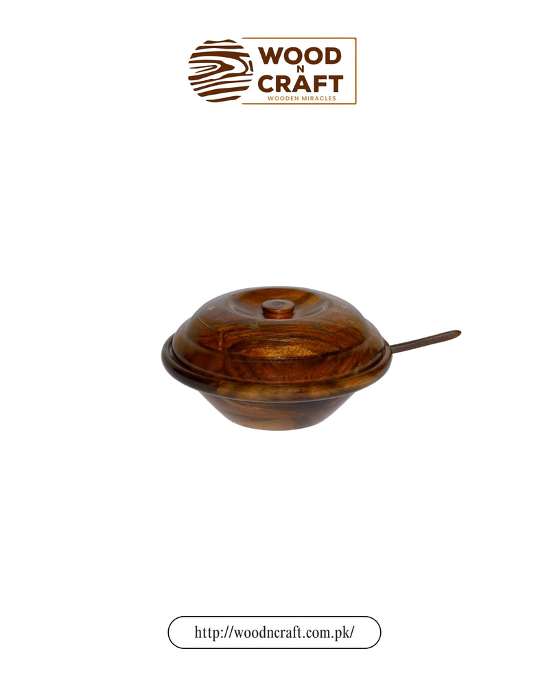 Wooden Sugar Pot