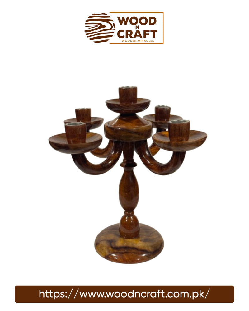 Premium Handcrafted Wooden Candle Holder