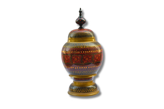 Premium Handcrafted Wooden Round Candy Jar