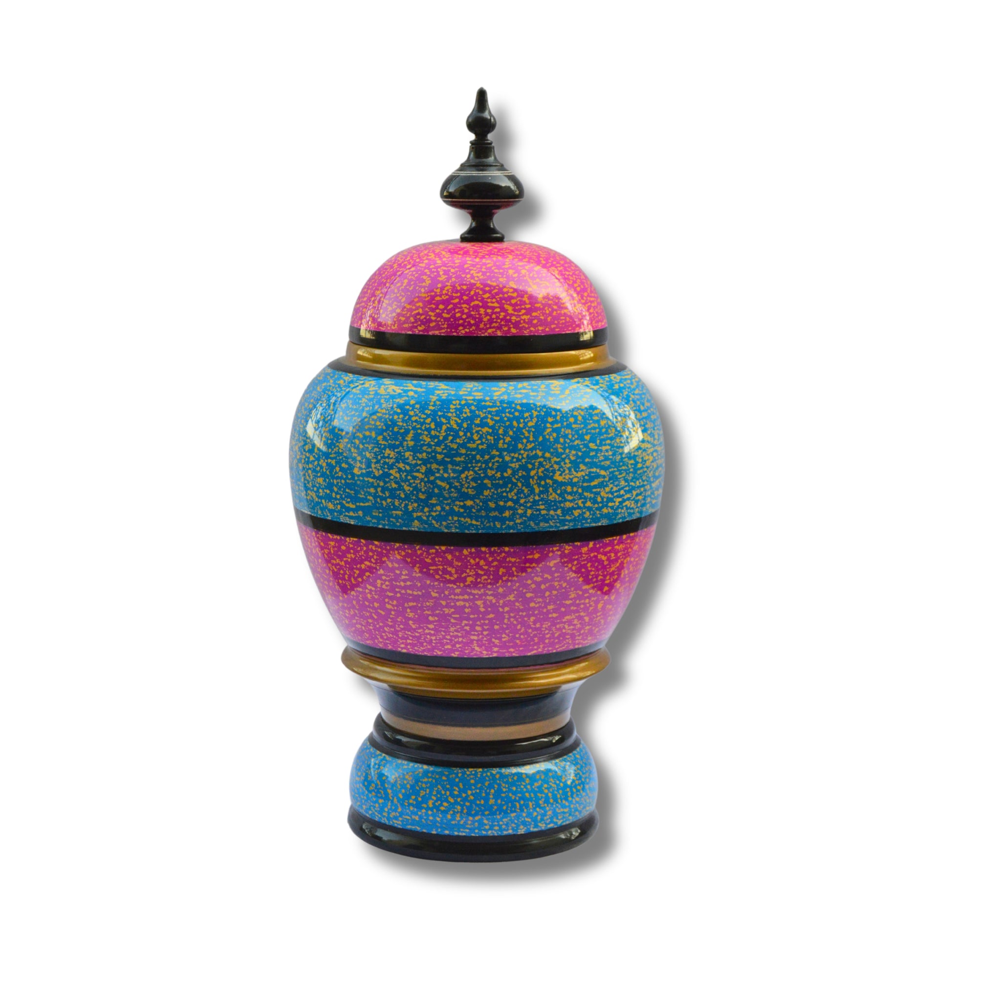 Premium Handcrafted Wooden Round Candy Jar
