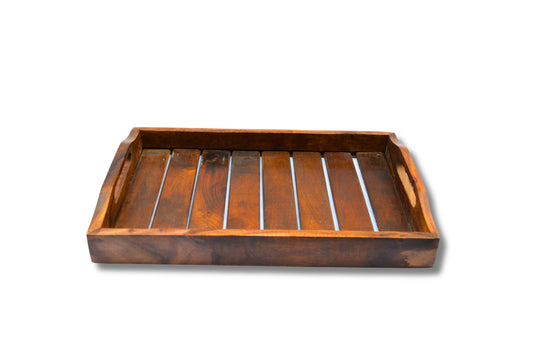 Mulberry Wooden Tray Set (Dark Brown)