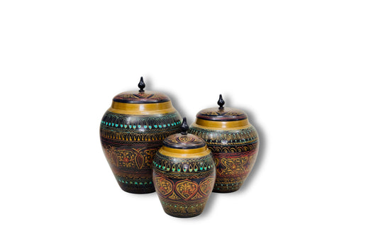 Handcrafted Wooden Candy Jar Set