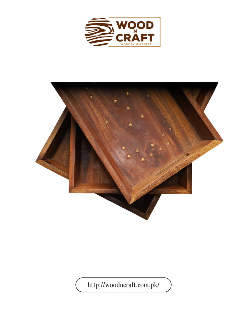 Brass Work Tray Set
