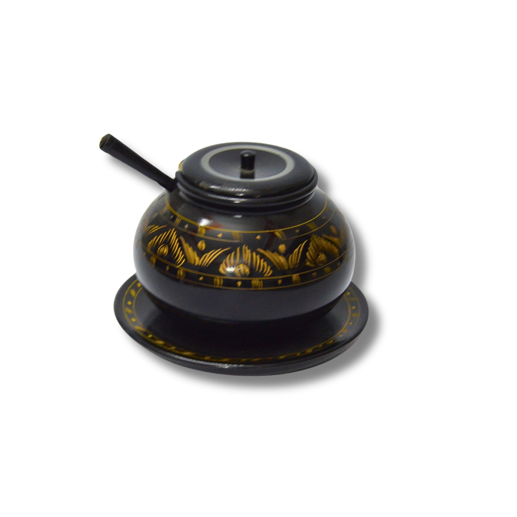 Colorful Wooden Sugar Pot