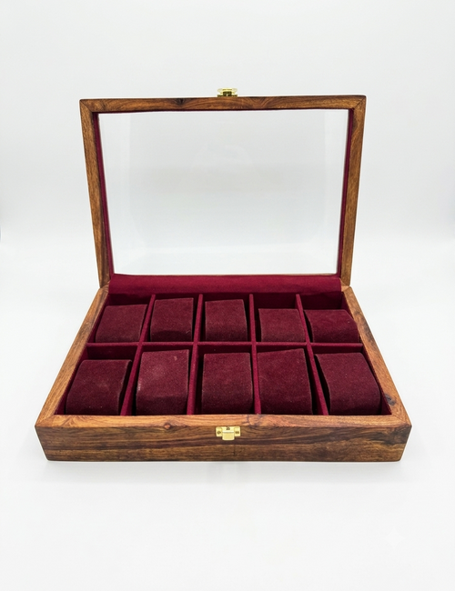 Wooden Watch Box – 10 Slot Collector’s Case