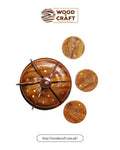 Wooden Tea Coaster Set
