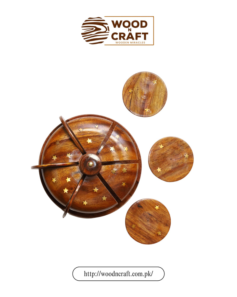 Wooden Tea Coaster Set