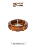 Round Wood Ashtray