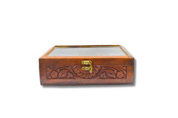 Carved Wooden Masala Box