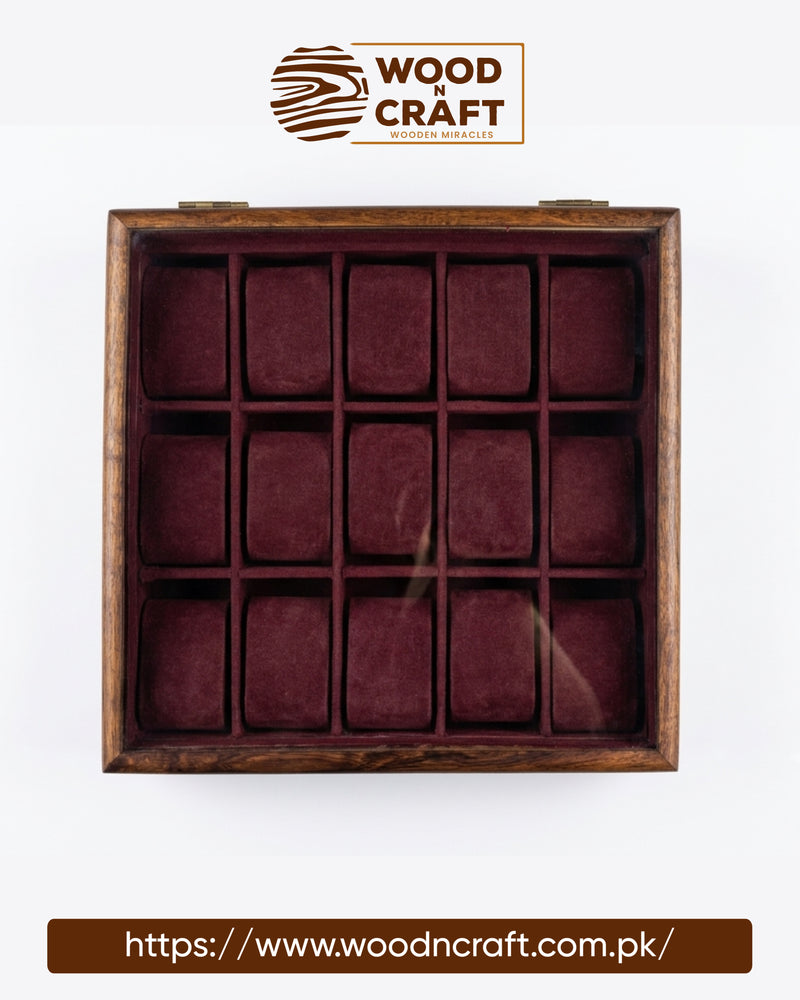 Wooden Watch Box – 15 Slot Collector’s Case