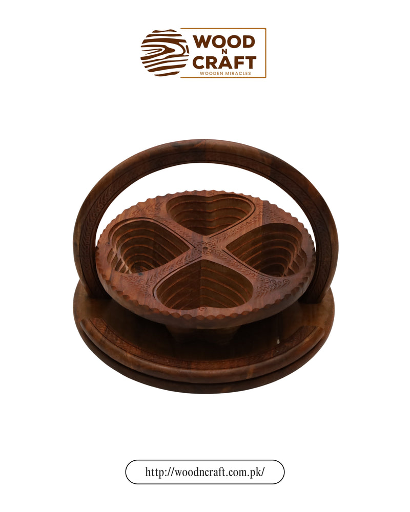 Heart Style Folding Dry Fruit Tray