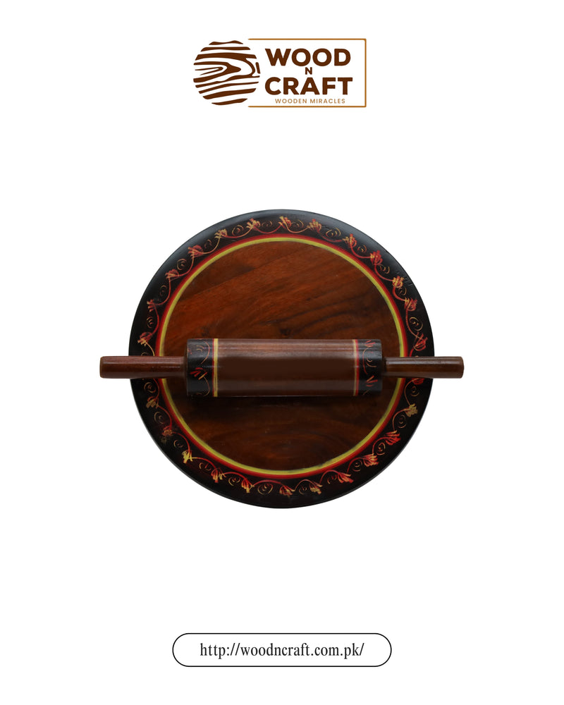 Designer Border Wooden Rolling Pin